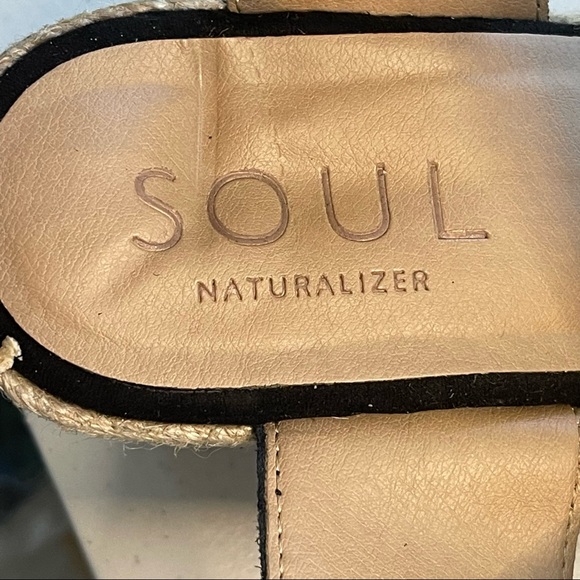 Naturalizer SOUL black wedge sandal 8.5 women’s - Picture 8 of 9